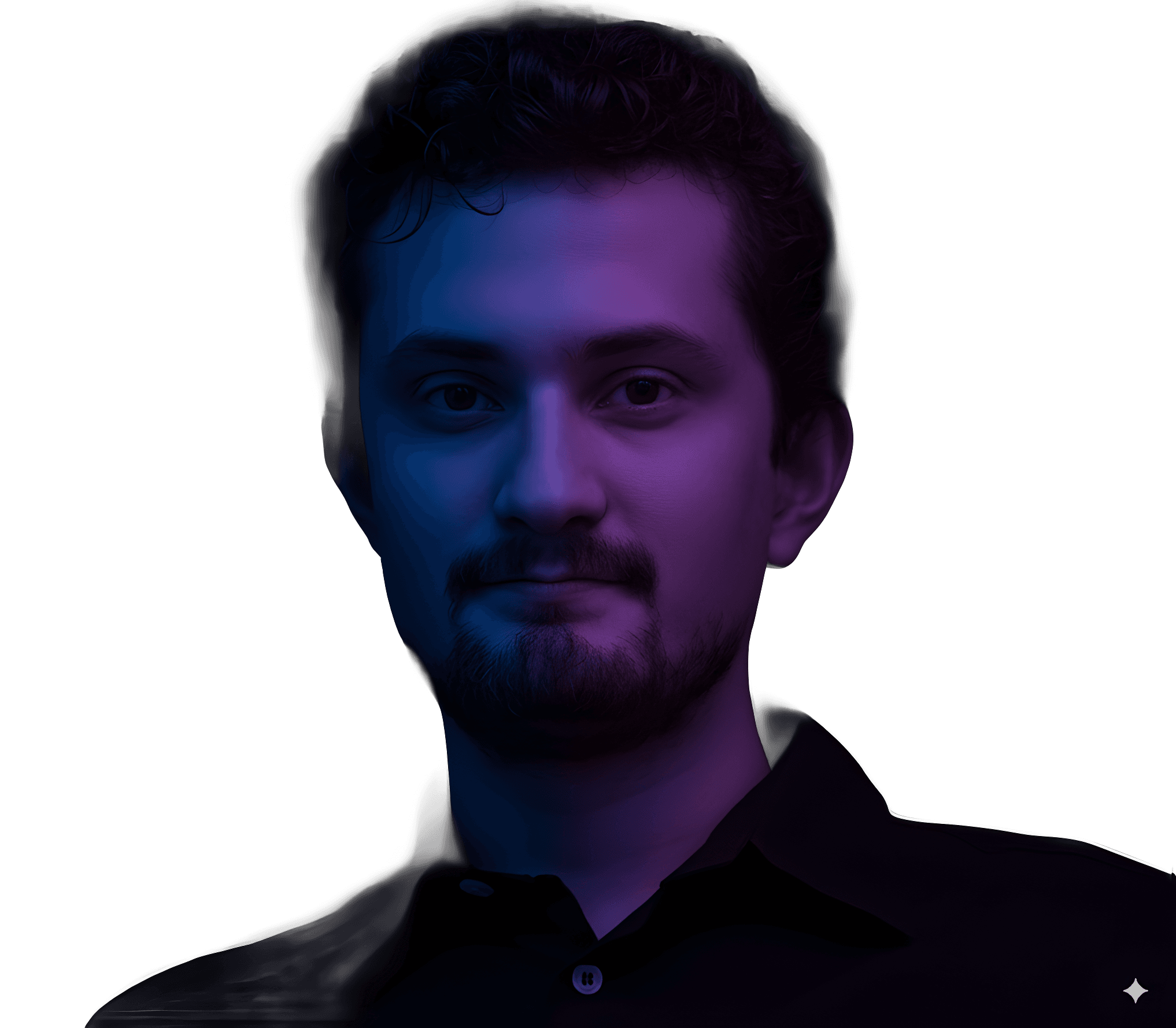 Right-profile portrait of Kamyab Rouhifar